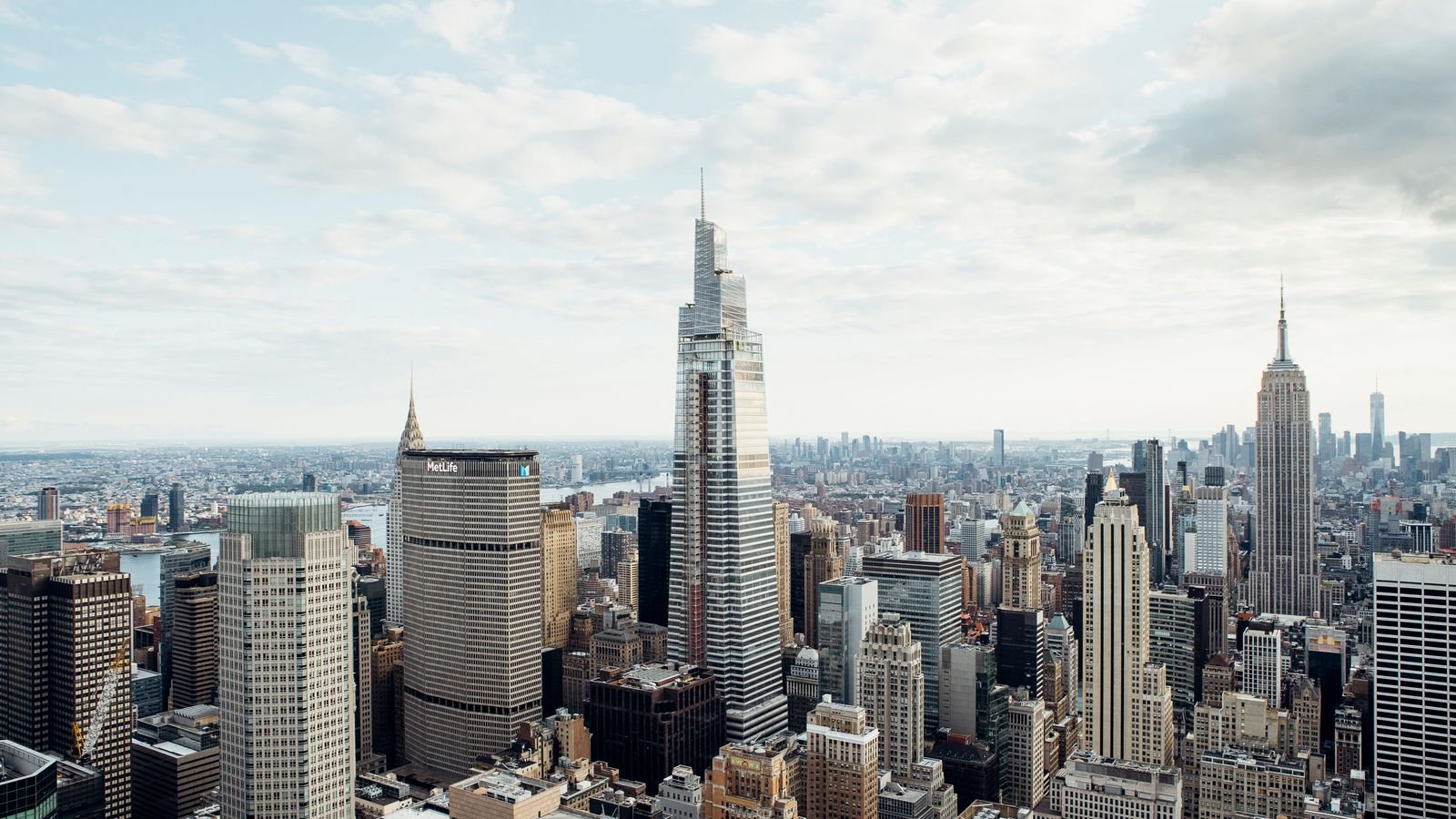 Contemporary skyscrapers in the New York financial district, representing global bond markets and sovereign debt issuance